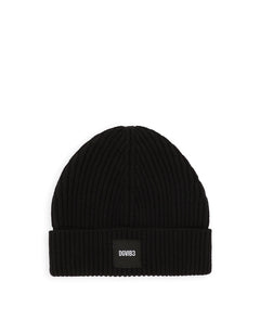 KNIT CASHMERE AND WOOL HAT WITH DGVIB3 PATCH