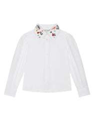 POPLIN SHIRT WITH SMEMO EMBROIDERY