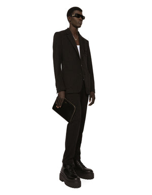 PINSTRIPE STRETCH JERSEY PORTOFINO JACKET