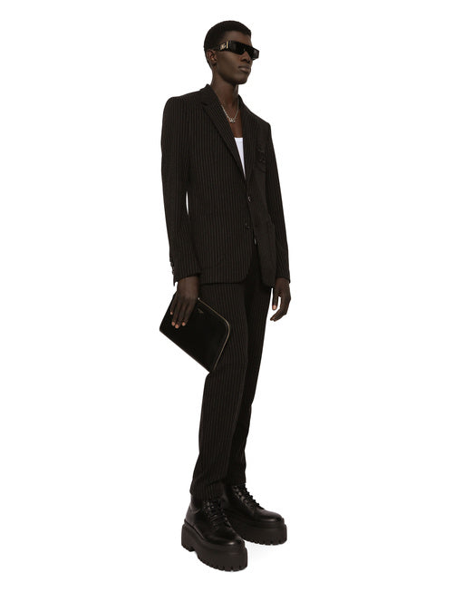 PINSTRIPE STRETCH JERSEY PORTOFINO JACKET