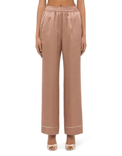 SATIN PAJAMA PANTS WITH PIPING