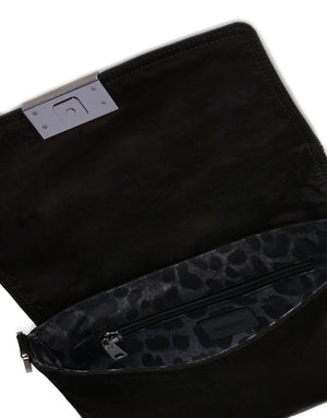NERO SICILIA DNA NYLON CROSSBODY BAG WITH BRANDED TAG
