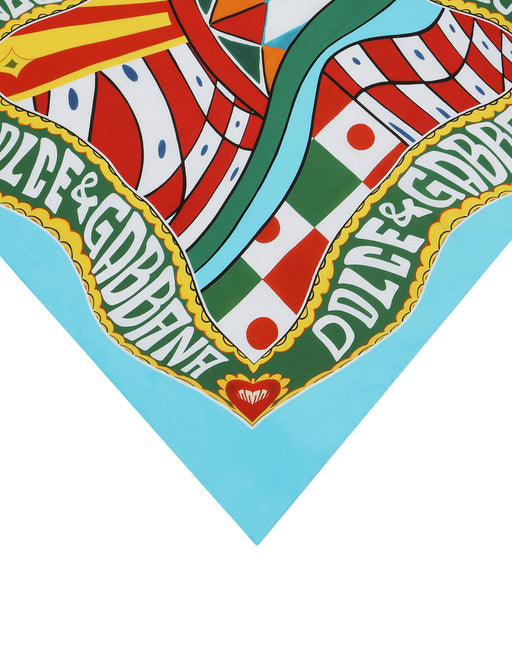 CARRETTO-PRINT TWILL SCARF (90X90)