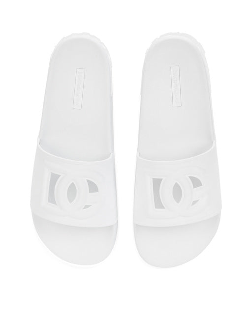 RUBBER BEACHWEAR SLIDES WITH DG MILLENNIALS LOGO