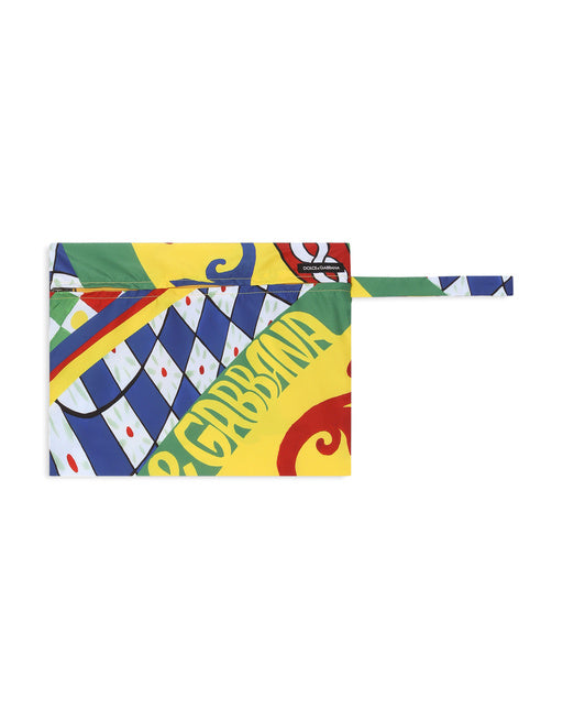 SHORT SWIM TRUNKS WITH CARRETTO PRINT