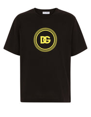 COTTON T-SHIRT WITH DG LOGO PRINT