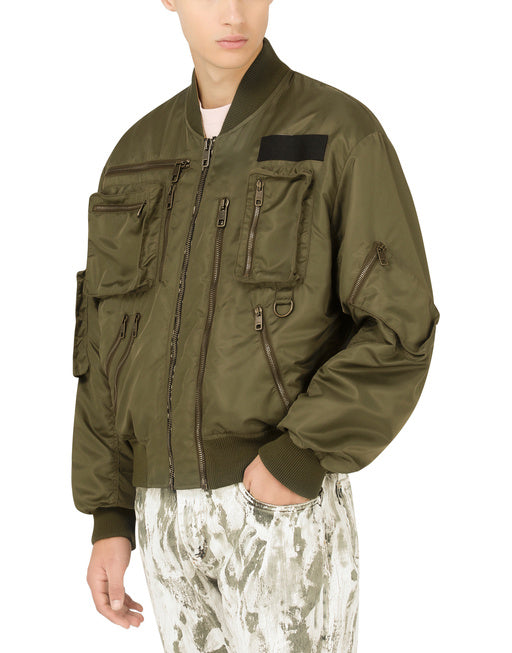NYLON JACKET WITH MULTIPLE ZIPPERS