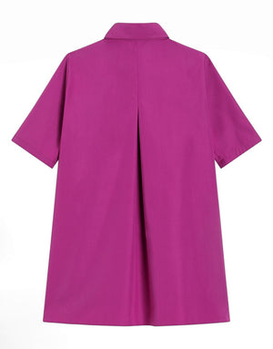 COTTON POPLIN DRESS WITH PATCH