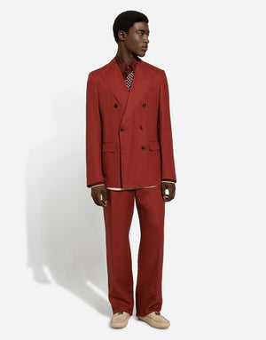 PRINTED CREPE DE CHINE SILK MARTINI-FIT SHIRT