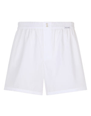 POPLIN SHORTS WITH LOGO LABEL