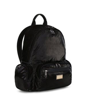 NERO SICILIA DNA NYLON BACKPACK WITH BRANDED TAG