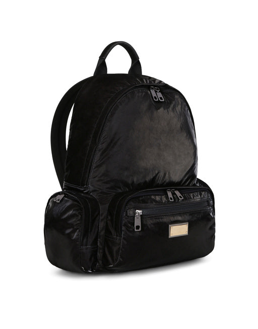 NERO SICILIA DNA NYLON BACKPACK WITH BRANDED TAG