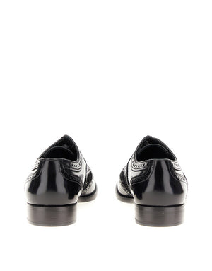 LEATHER DERBY SHOE WITH LACE DETAIL
