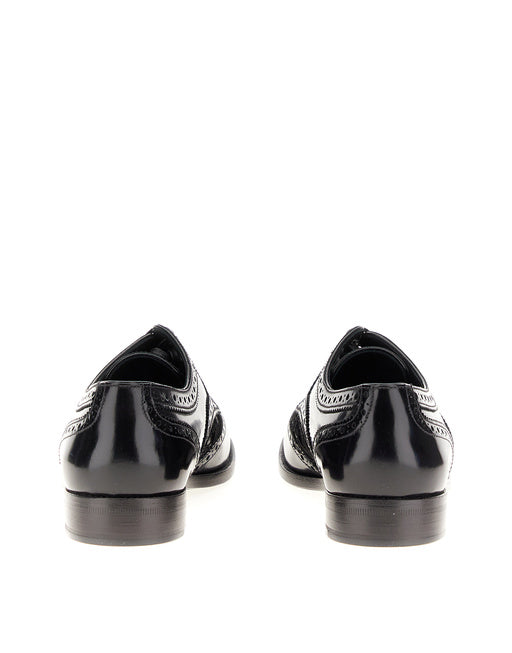 LEATHER DERBY SHOE WITH LACE DETAIL