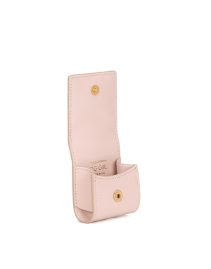 CALFSKIN AIRPODS CASE WITH BAROQUE DG LOGO