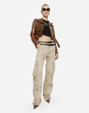 DENIM CARGO PANTS