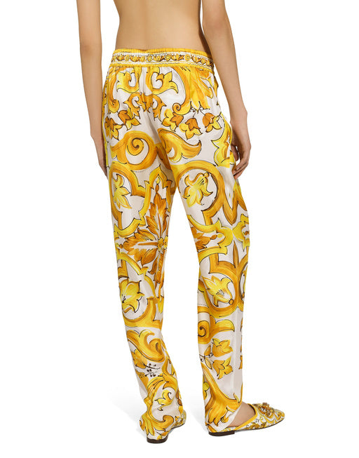 SILK TWILL PANTS