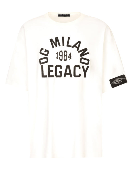 COTTON T-SHIRT WITH LOGO PRINT