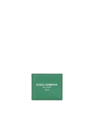 CALFSKIN BIFOLD WALLET WITH LOGO