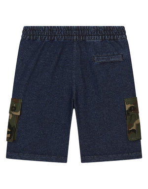 JERSEY DENIM JOGGING SHORTS