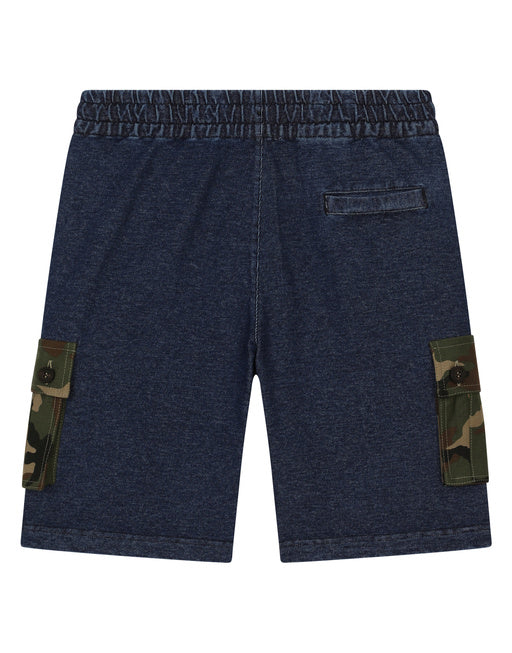 JERSEY DENIM JOGGING SHORTS