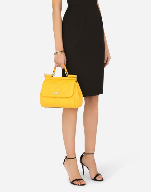 MEDIUM SICILY BAG IN QUILTED ARIA CALFSKIN