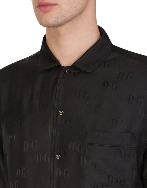 DG SILK JACQUARD PAJAMA SHIRT