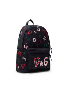 NYLON BACKPACK WITH D&G PRINT