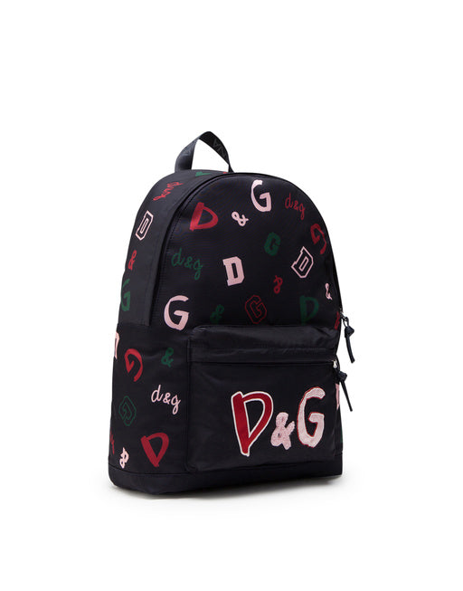 NYLON BACKPACK WITH D&G PRINT