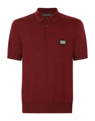 WOOL POLO-SHIRT WITH BRANDED TAG