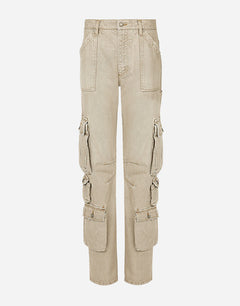 DENIM CARGO PANTS