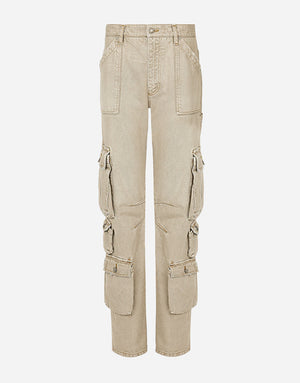 DENIM CARGO PANTS