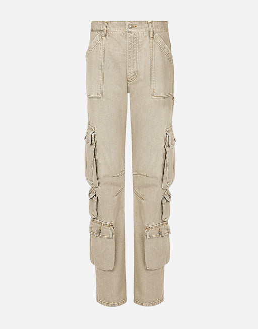 DENIM CARGO PANTS