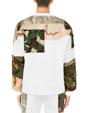 CAMOUFLAGE PATCHWORK SWEATSHIRT WITH DG LOGO