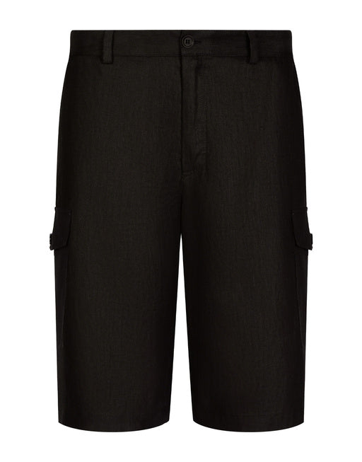 LINEN CARGO SHORTS WITH TAG