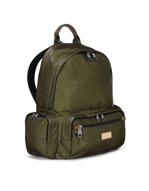 NERO SICILIA DNA NYLON BACKPACK WITH BRANDED TAG
