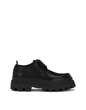 BRUSHED CALFSKIN DERBY SHOES