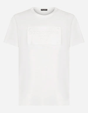 COTTON T-SHIRT WITH EMBOSSED LOGO