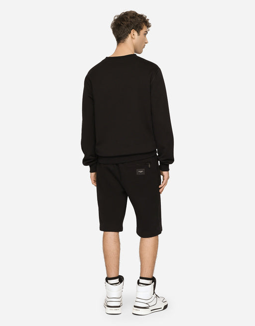 JERSEY SWEATSHIRT WITH BRANDED TAG