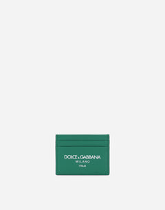 CALFSKIN CARD HOLDER WITH LOGO