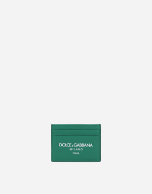 CALFSKIN CARD HOLDER WITH LOGO