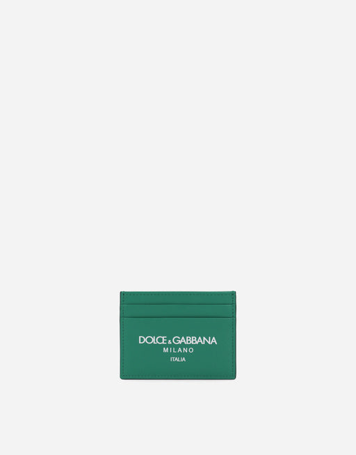 CALFSKIN CARD HOLDER WITH LOGO