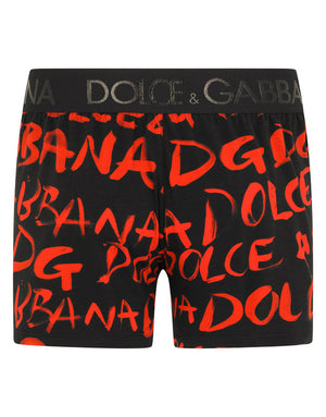 LOGO-PRINT TWO-WAY STRETCH JERSEY BOXER SHORTS