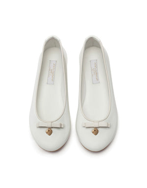 PATENT LEATHER BALLET FLATS WITH CHARM