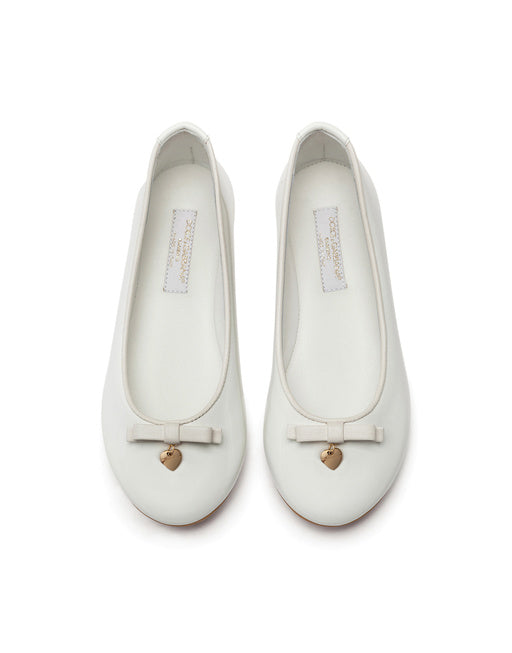 PATENT LEATHER BALLET FLATS WITH CHARM