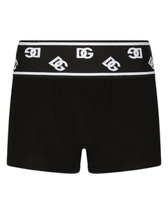 FINE-RIB COTTON BOXERS WITH DG LOGO