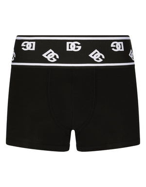 FINE-RIB COTTON BOXERS WITH DG LOGO