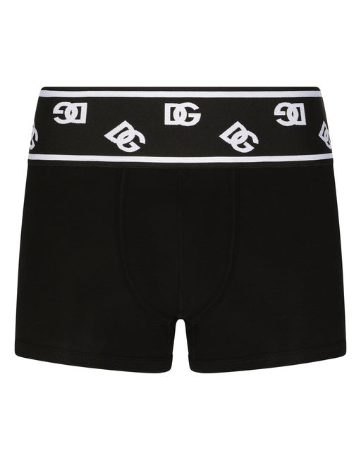 FINE-RIB COTTON BOXERS WITH DG LOGO