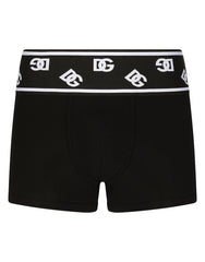 FINE-RIB COTTON BOXERS WITH DG LOGO