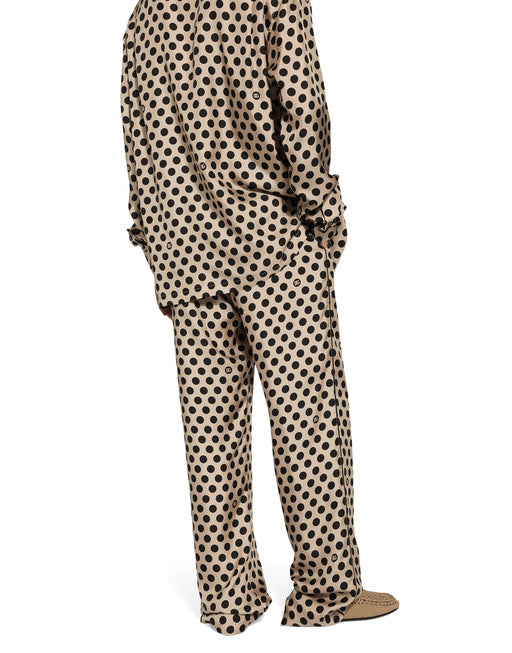 SILK JOGGING PANTS WITH POLKA-DOT PRINT AND DG LOGO